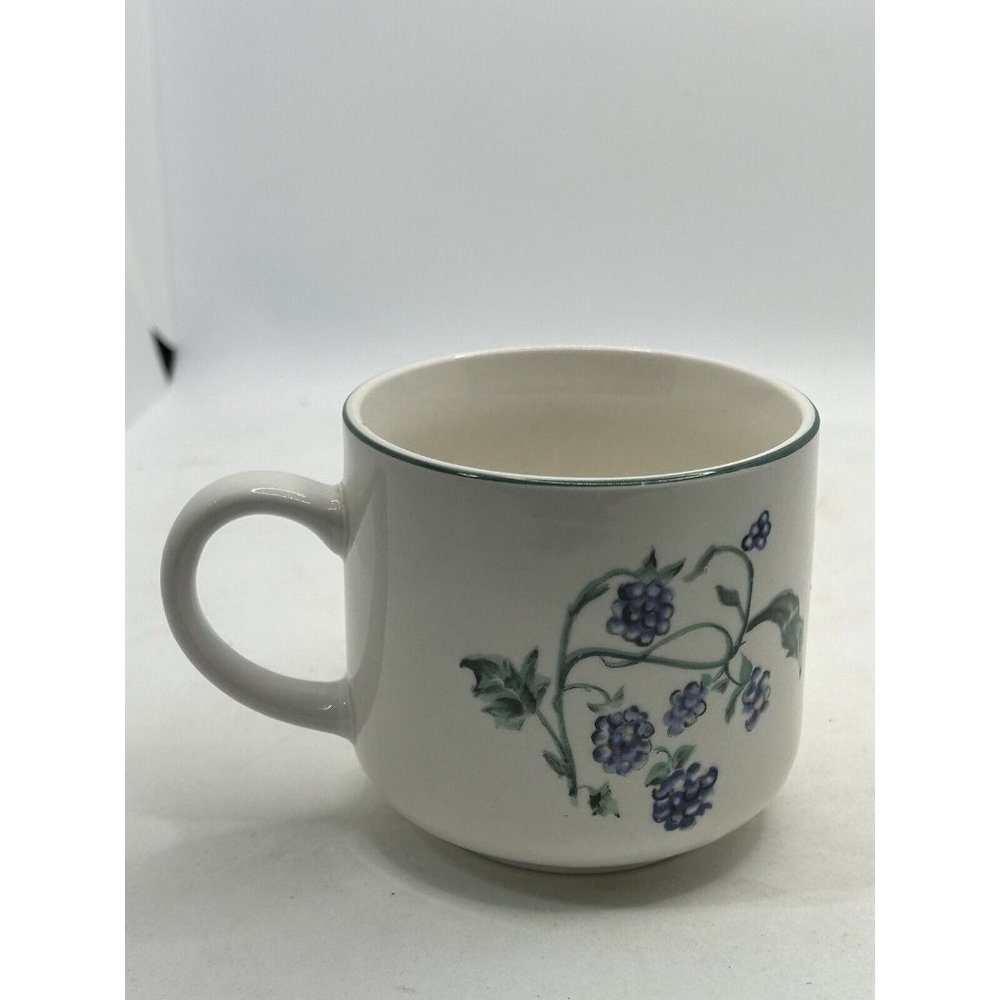 vintage coffee mug Westley Park Genuine Stoneware Blackberries Plum Peach